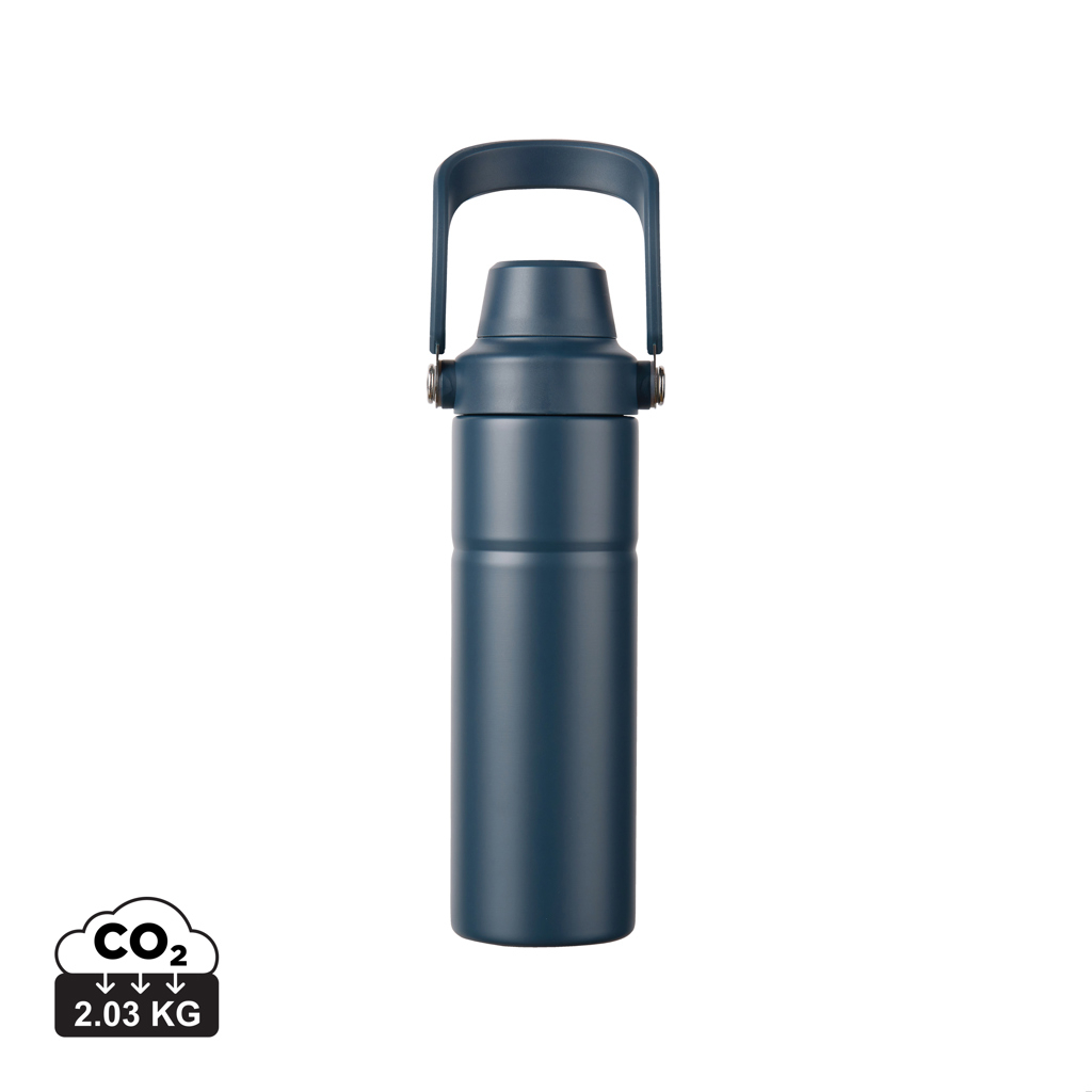Bouteille personnalisable 600ml en acier recyclé Baltimore Trek VINGA Bleu marine